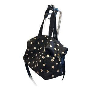 Alice + Olivia Daisy Print Black Duffle Travel /Gym Bag
